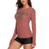 Custom Copper Rose Light Khaki Women's Long-Sleeve Shirt