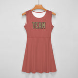 Custom Copper Rose Light Khaki Cheerleader Dress