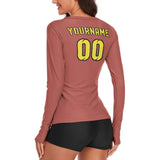 Custom Copper Rose Light Yellow Women's Long-Sleeve Shirt