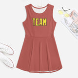 Custom Copper Rose Light Yellow Cheerleader Dress