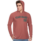Custom Copper Rose Blue Green UV-Hoodie