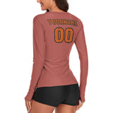 Custom Copper Rose Orange Women's Long-Sleeve Shirt