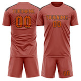 Custom Copper Rose Orange Soccer Jersey