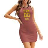 Custom Copper Rose Gold Sleeveless Vest Dress