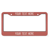 Custom Copper Rose White License Plate Frame