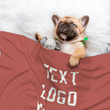 Custom Copper Rose White Pet Blanket