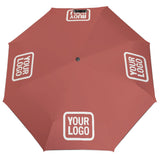 Custom Copper Rose White Automatic Umbrella