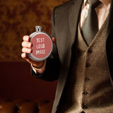 Custom Copper Rose White Hip Flask