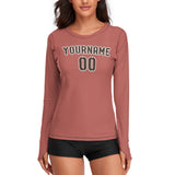 Custom Copper Rose Brown Women's Long-Sleeve Shirt