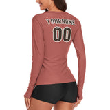 Custom Copper Rose Brown Women's Long-Sleeve Shirt