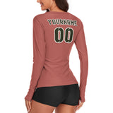 Custom Copper Rose Olive Women's Long-Sleeve Shirt