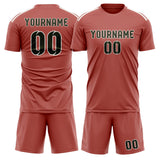 Custom Copper Rose Olive Soccer Jersey