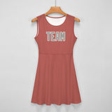 Custom Copper Rose Gray Cheerleader Dress