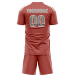 Custom Copper Rose Gray Soccer Jersey