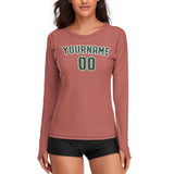 Custom Copper Rose Green Women's Long-Sleeve Shirt