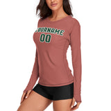 Custom Copper Rose Green Women's Long-Sleeve Shirt