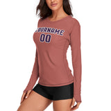 Custom Copper Rose Purple Women's Long-Sleeve Shirt