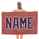 Custom Copper Rose Purple Beach Towel