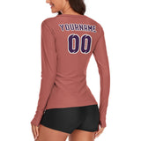 Custom Copper Rose Purple Women's Long-Sleeve Shirt