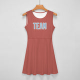 Custom Copper Rose Light Blue Cheerleader Dress