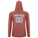 Custom Copper Rose Light Blue UV-Hoodie