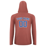 Custom Copper Rose Sky Blue UV-Hoodie