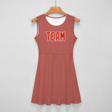 Custom Copper Rose Orange Red Cheerleader Dress
