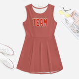 Custom Copper Rose Orange Red Cheerleader Dress
