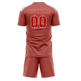 Custom Copper Rose Orange Red Soccer Jersey