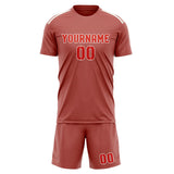 Custom Copper Rose Orange Red Soccer Jersey