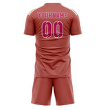 Custom Copper Rose Pink Soccer Jersey