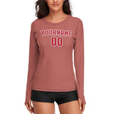 Custom Copper Rose Red Women's Long-Sleeve Shirt