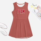 Custom Copper Rose Red Cheerleader Dress