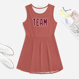 Custom Copper Rose Crimson Red Cheerleader Dress
