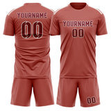 Custom Copper Rose Crimson Red Soccer Jersey
