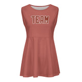 Custom Copper Rose Coral Red Cheerleader Dress