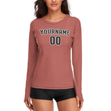 Custom Copper Rose Black Women's Long-Sleeve Shirt