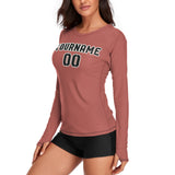 Custom Copper Rose Black Women's Long-Sleeve Shirt