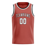 Custom Copper Rose & White Colors Design Sports Basketball Jersey