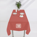 Custom Copper Rose White Square Table Cloth