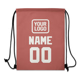 Custom Copper Rose White Drawstring Bag
