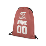 Custom Copper Rose White Drawstring Bag