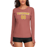 Custom Copper Rose Yellow Women's Long-Sleeve Shirt
