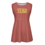 Custom Copper Rose Yellow Cheerleader Dress