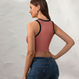 Custom Copper Rose Yellow Sleeveless Tank Top