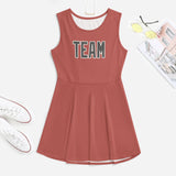 Custom Copper Rose Dark Grey Cheerleader Dress