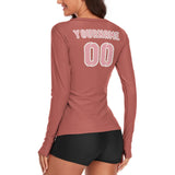 Custom Copper Rose Light Pink Women's Long-Sleeve Shirt