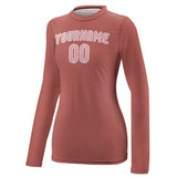 Custom Copper Rose Light Pink Women's Long-Sleeve Shirt