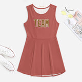 Custom Copper Rose Khaki Cheerleader Dress