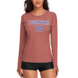 Custom Copper Rose Light Purple Women's Long-Sleeve Shirt